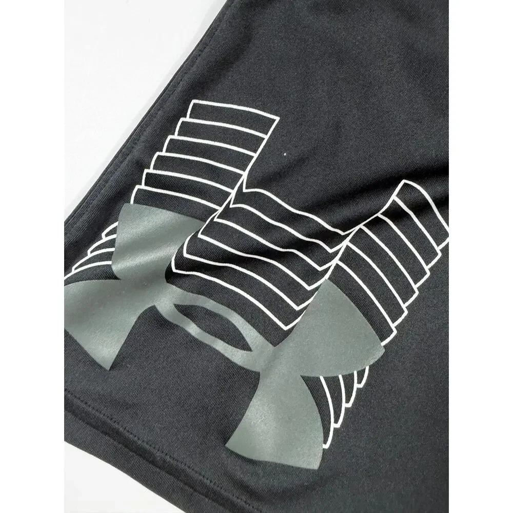 Under Armour HeatGear Big Logo Athletic Shorts Black Youth XL 18-20
